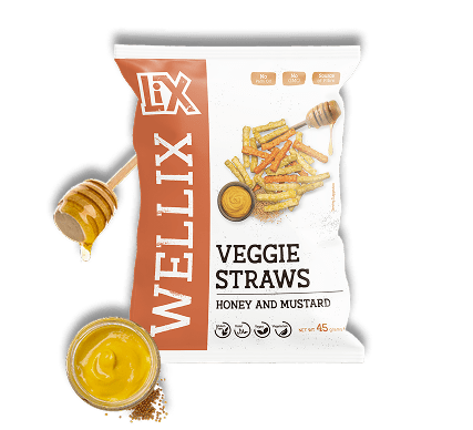 Wellx Vegie Straws Honey & Mustard