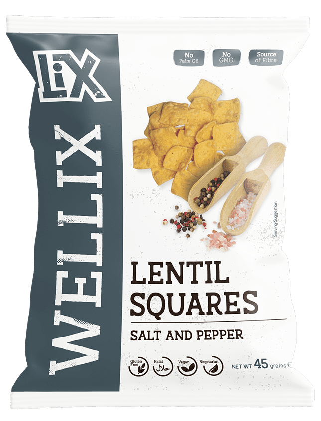 Wellx Lentil Squares Salt & Pepper